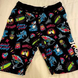 Set of TWO brand new with tags boys HURLEY Board shorts.